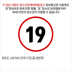 RIDE JAPAN 천하구멍 틈새변화